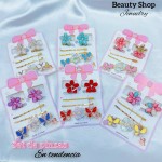 #001 Set de pinzas de flores 