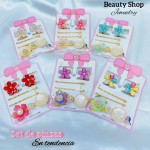 #001 Set de pinzas de flores 