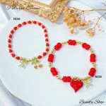 pulsera cereza oro chino 