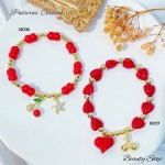pulsera cereza oro chino 