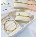Pulsera balín+raya ajustable pequeña Pulsera balín+raya ajustable pequeña