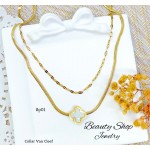 #0 choker doble cadena van cleff acero inoxidable