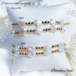 pulsera doble ajustable con perla