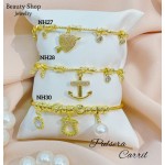 #H Pulseras Rígidas Con Dijes 