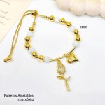 #01 pulsera ajustable con doble dije