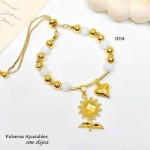 #01 pulsera ajustable con doble dije