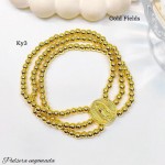#1 pulsera triple balin con dije elegante