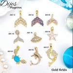 #022 cadena con dije de mar solo dije 1.65$