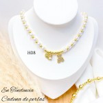 #35 collares con perlas y balines 13& 