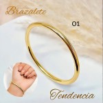 Pulsera Rígidas Oro Chino elegantes
