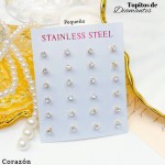 Paquete de topitos de diamante corazón-triángulo 
