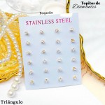 Paquete de topitos de diamante corazón-triángulo 