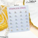 Paquete de topitos de diamante corazón-triángulo 