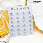 Paquete de topitos de diamante corazón-triángulo 