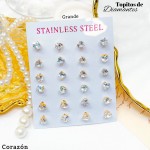 Paquete de topitos de diamante corazón-triángulo 