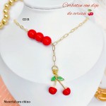 cadena eslabon con dije cereza