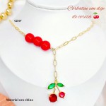 cadena eslabon con dije cereza