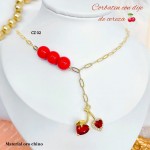 cadena eslabon con dije cereza