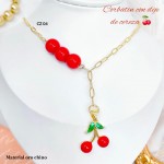cadena eslabon con dije cereza