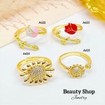 #A anillo ajustable oro chino