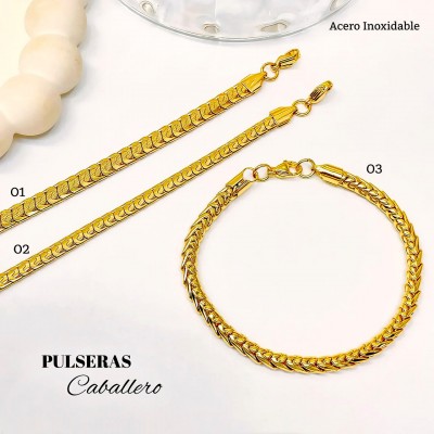pulsera caballero acero inoxidable