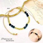 #1 pulsera balin raya con crital