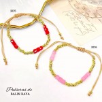 #1 pulsera balin raya con crital