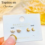 #A Lm mini topito oro chino 18 k  
