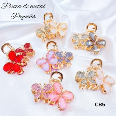 #001 pinza de dama metal p #cb