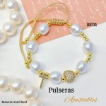 pulsera perla con dije 