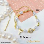 pulsera perla con dije 