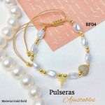pulsera perla con dije 