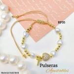 pulsera perla con dije 