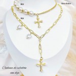 #N cadena eslabon con dije corazon