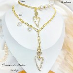 #N cadena eslabon con dije corazon