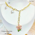 #N cadena eslabon con dije corazon