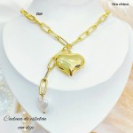 #N cadena eslabon con dije corazon