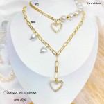 #N cadena eslabon con dije corazon