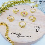 #A #m Anillos ajustable baño gold Field18k 