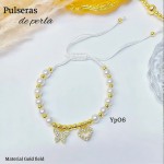 #01 Pulseras perla con 2 tije  