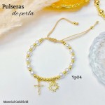 #01 Pulseras perla con 2 tije  