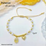 #01 Pulseras perla con 2 tije  