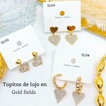 #B SL aretes de lujo con pedrería #B SL aretes de lujo con pedrería