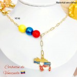 cadena con dije mapa Venezuela 