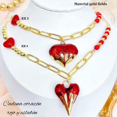 #38 #t cadena corazon rojo 