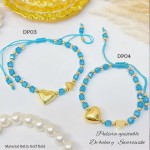 pulsera ajustable con dije corazon 