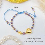 pulsera ajustable con dije corazon 