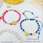 pulsera ajustable con dije corazon 