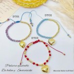 Pulsera ajustable con dije Corazon 
