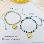 Pulsera ajustable con dije Corazon 